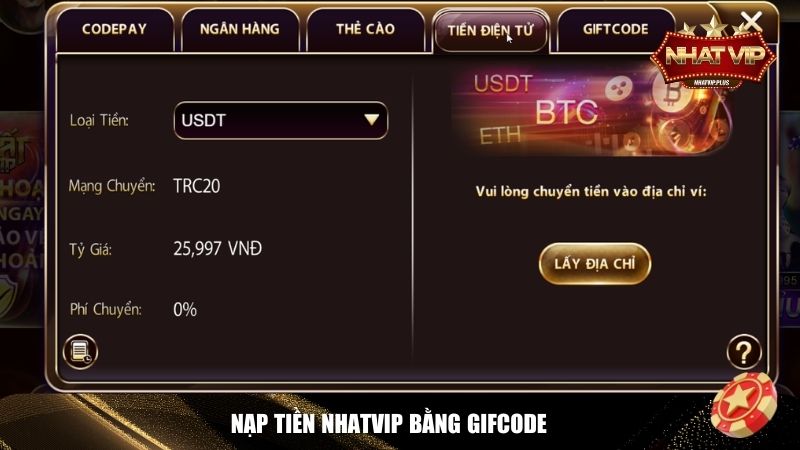 Nạp tiền Nhatvip bằng gifcode cũng được nhiều người chơi lựa chọn